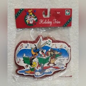 Vintage Looney tunes glitter Christmas holiday trim